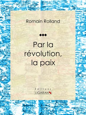 cover image of Par la révolution, la paix